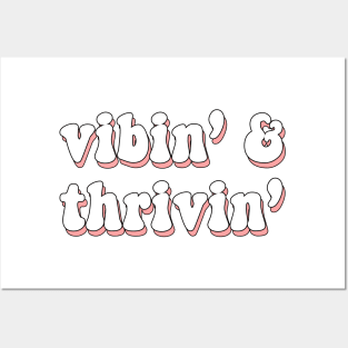 vibin' & thrivin' sticker | COOL AESTHETIC STICKERS Posters and Art